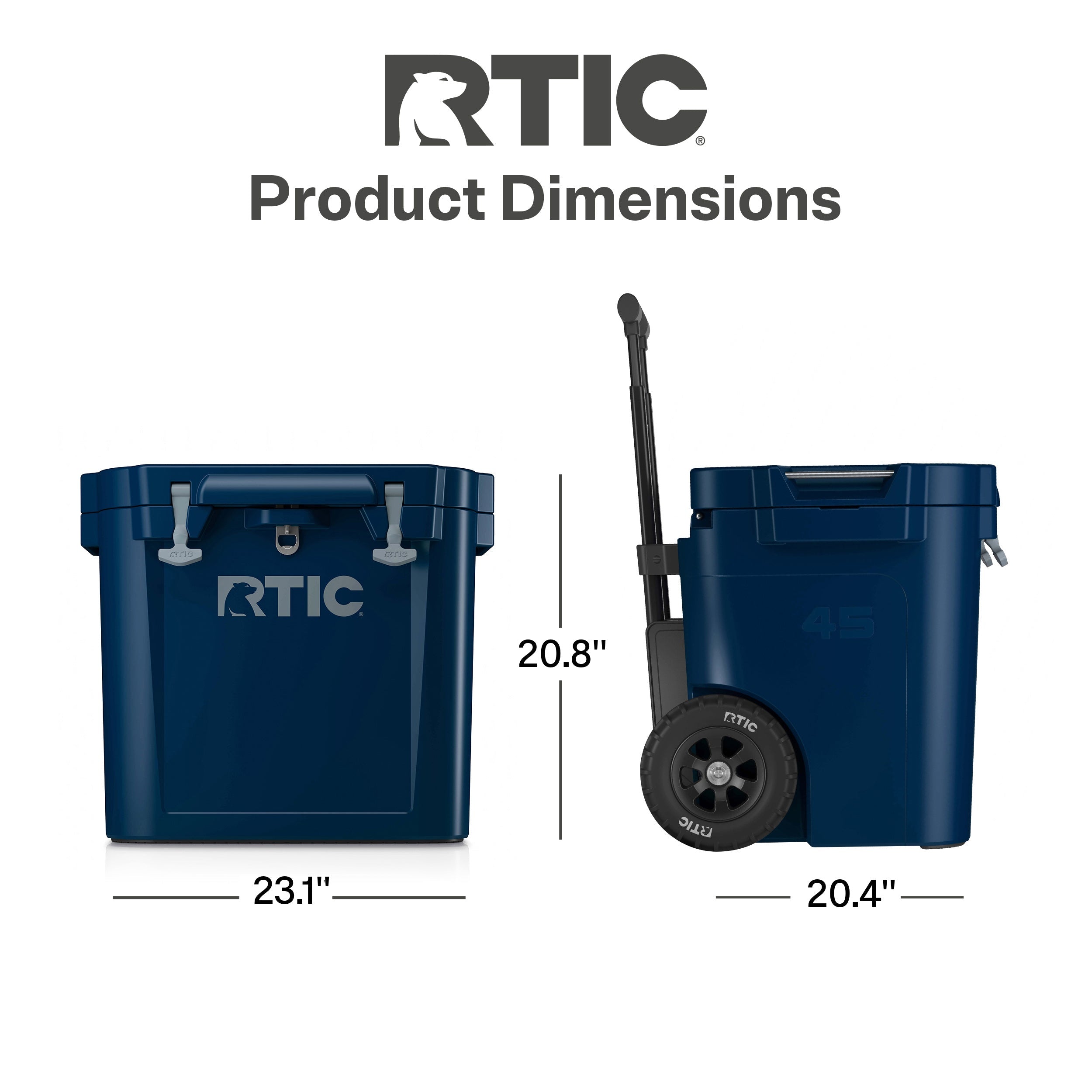 45 QT Ultra-Tough Wheeled Cooler #007L8