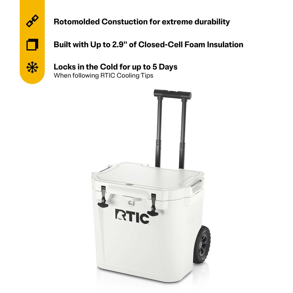 45 QT Ultra-Tough Wheeled Cooler #007L8