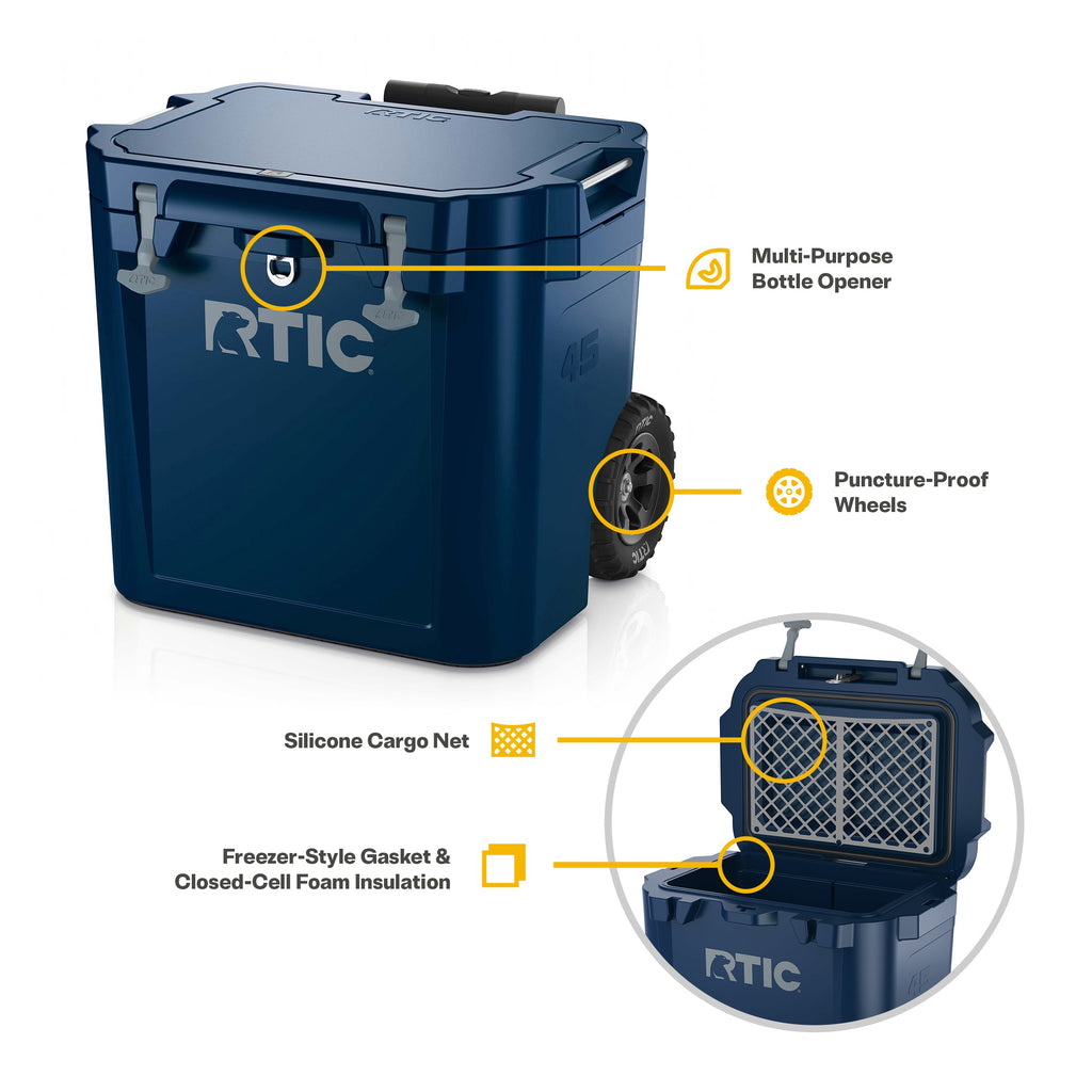 45 QT Ultra-Tough Wheeled Cooler #007L8