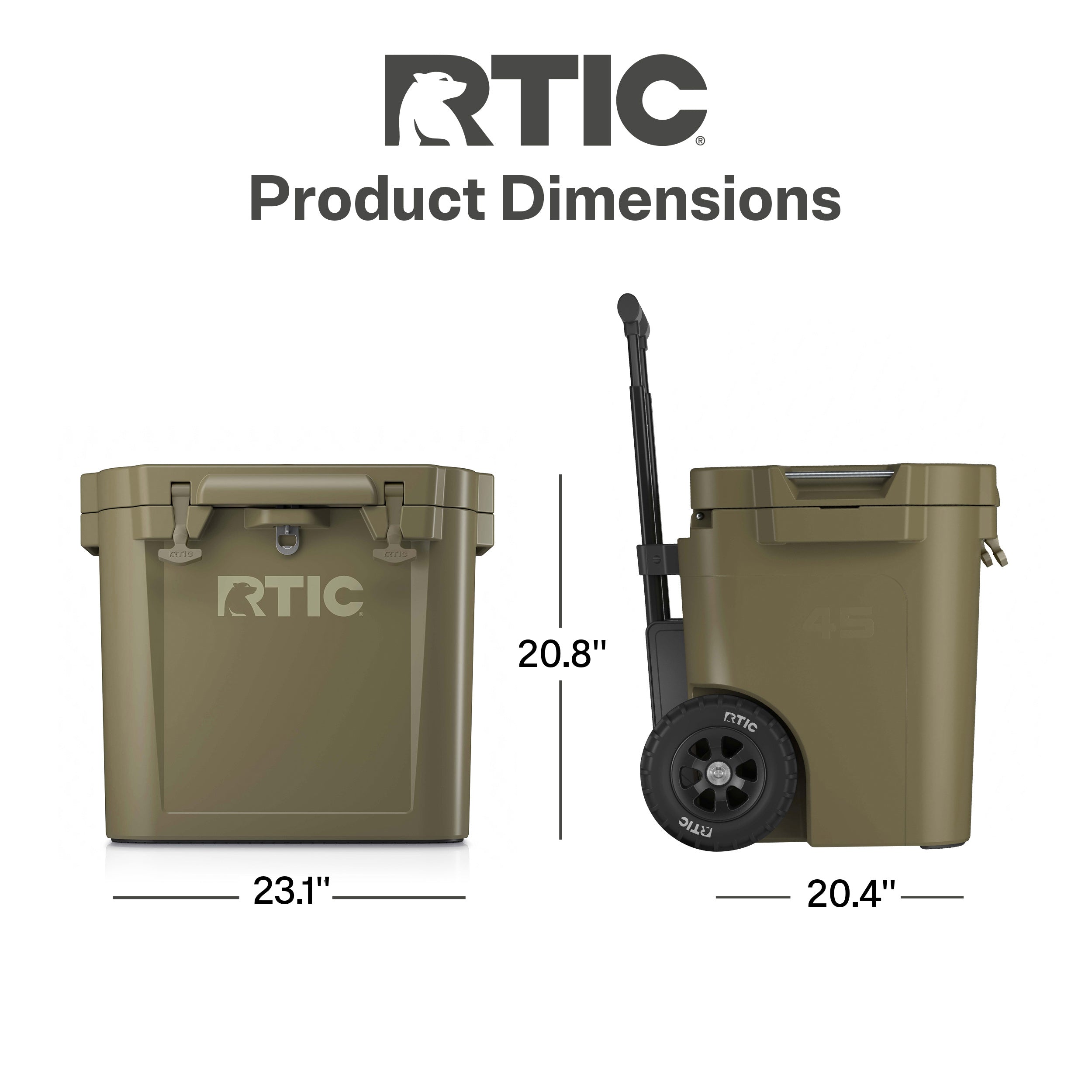 45 QT Ultra-Tough Wheeled Cooler #007L8